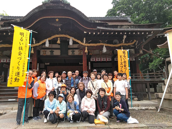 「道明寺天満宮」春の清掃ボランティアご報告