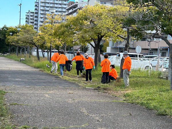 田尻町嘉祥寺遊歩道の清掃奉仕活動